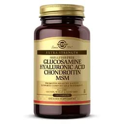 Препарат для суглобів і зв'язок Solgar Glucosamine Hyaluronic Acid Chondroitin MSM, 120 таблеток