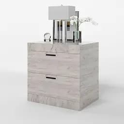 Тумба приліжкова Еверест Соната 50х38х50 дуб крафт білий (EVR-2711)