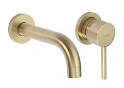 Смеситель для умывальника Rea Lungo скрытого монтажа brushed gold REA-B8652 Золотой