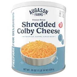 Тертий сир колбі з великим терміном придатності 30 років Augason Farms, сублімований, 30 порцій (101228)
