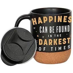 Чашка Warner Bros Harry Potter. Albus Dumbledore керамічна чорна з кришкою та підставкою 340 мл (55001797)