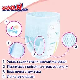 Трусики-підгузки Goo.N Plus М (6-12 кг) 58 шт. для дітей унісекс (878586) - мініатюра 6