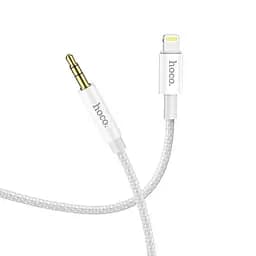 Кабель Hoco AUX UPA19 Pisces Cable 3.5" to Lightning 1m White