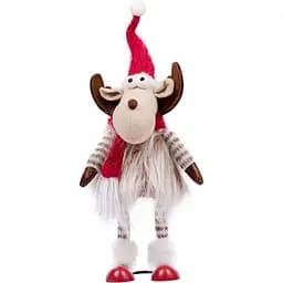 Новогодняя мягкая игрушка Novogod'ko Олень в красном 36 см (974005)