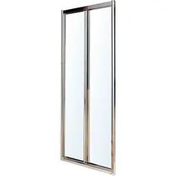 Душові двері Eger Bifold 90x195 см розсувні прозоре скло профіль хром 599-029-90, прозорий, хром