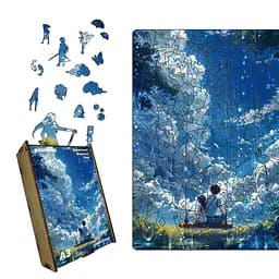 Пазл деревянный Аниме Звездное Свидание, А3, Деревянная коробка 200 элементов