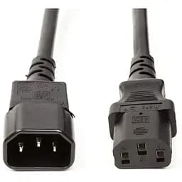 Кабель живлення PowerPlant IEC C13-C14, Cu 3x1.5мм2, 3м