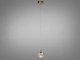 LED підвіс Diasha J2580-1S G золото скло з бульбашками 4 Вт - мініатюра 2