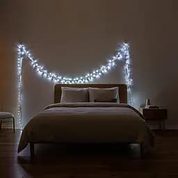 Новорічна гірлянда кімнатна нитка GarlandoPro 16 м 160 LED чорний провід Біле світло W160LED16MBW - мініатюра 2