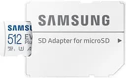 Карта пам`яті MicroSDXC 512GB UHS-I/U3 Class 10 Samsung Evo Plus R160MB/s + SD-адаптер (MB-MC512SA/EU) - мініатюра 3
