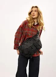 Женская сумка-бананка под ноутбук Sambag Urban Pro черная 46×26 см (51411264)