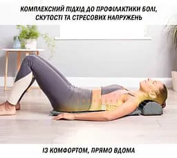 Масажний килимок із подушкою (аплікатор Кузнєцова) Сірий із чорним EasyFit fit0024941 - мініатюра 4