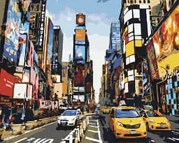 Картина по номерам на подрамнике Brushme Жизнь Таймс-сквер