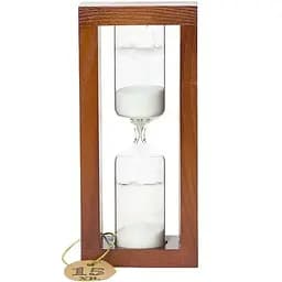 Часы песочные в деревянном корпусе на 15 минут (цвет вишня/песок белый), Склоприлад 86723