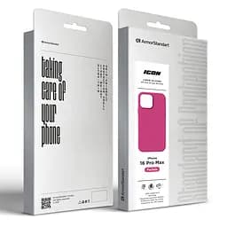 Силиконовый чехол с MagSafe для Apple iPhone 16 Pro Max, ICON2 MagCase, розовый, противоударный, панель с мягкой подкладкой, защита всего корпуса, поддержка беспроводной зарядки, совместим с защитными стеклами и пленками, ArmorStandart (ARM81324) - мініатюра 10