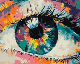 Набір для розпису по номерах Райдужний погляд, 40x50 см