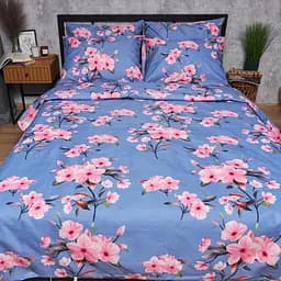 Комплект постільної білизни Moon&Star Микросатин Premium Blossom Sky Сімейний 160х220х2 наволочки 2х40х60 - мініатюра 7