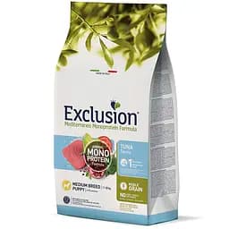 Сухой корм для щенков средних пород Exclusion Noble Grain Puppy Tuna Medium Breed, с тунцом, 3 кг