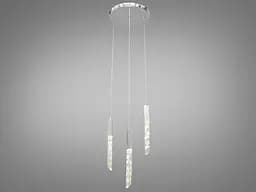 Люстра стельова LED Diasha 3001/3HR, 9W, срібна, сучасний стиль для кафе, вітальні, спальні