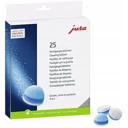 Таблетки 3-фазової очистки від кавових жирів і накипу Jura 25 шт