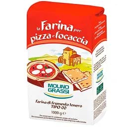 Борошно Molino Grassi Pizza E Focaccia Тipo 00 з м'яких сортів пшениці 1 кг - мініатюра 2