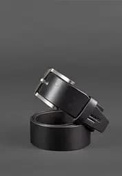 Мужской кожаный ремень 40 мм черный