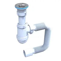 Сифон для умивальника SantehPlast LN-04.01 1 1/2" Лотос з гнучкою трубою 40х50 30412