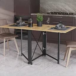 Стіл-книга трансформер Оріон 2 Ferrum-decor 750x1520x730 Чорний метал ДСП Дуб Артізан 16 мм (FRD-104588)