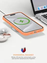 Силиконовый чехол с MagSafe для Apple iPhone 15 Pro Max, ICON2 MagCase, оранжевый, противоударный, панель с мягкой подкладкой, защита всего корпуса, поддержка беспроводной зарядки, совместим с защитными стеклами и пленками, ArmorStandart (ARM72753) - мініатюра 9
