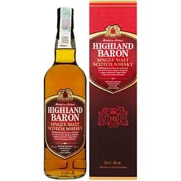 Віскі Highiland Baron Single Malt Scotch 40% 0.7 л в подарунковій коробці