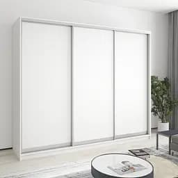 Шафа-купе тридверна MebelStar Уні AL 3ДСП 250x45x210 см Аляска білий (MBS-3036)