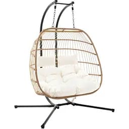 Подвесное кресло-кокон Di Volio Rona DV-111SW двухместное бежевое