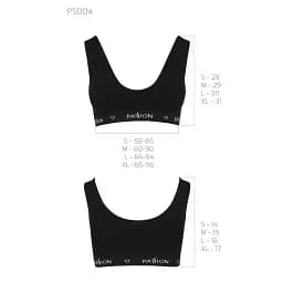 Спортивний топ із широкою гумкою Passion PS004 TOP black L - мініатюра 3