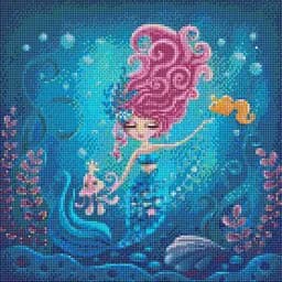 Алмазна мозаїка Ideyka Русалка AMO7570 40х40см