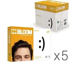 MM BLOOM Premium, Упаковка 5 шт. х 500 аркушів, Блум Преміум, Папір офісний, клас А, А4, 80 г/м2