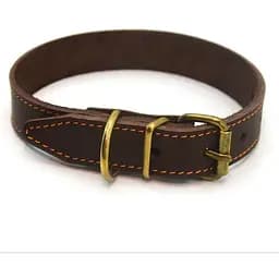 Нашийник для собак Zoo-hunt шкіряний О Класик коричневий 1,4/22-27 см