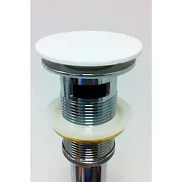 Донний клапан для мийки з переливом Solid surface Volle 90-00-060, Білий матовий
