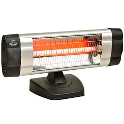 Інфрачервоний обігрівач Supretto Класик Плюс 1500 із ніжкою чорно-сірий (C438)