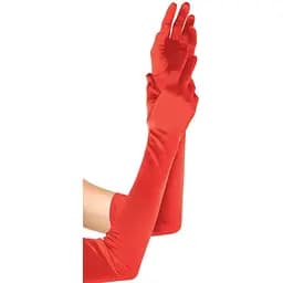 Длинные перчатки Leg Avenue Extra Long Satin Gloves red