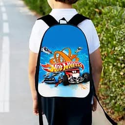 Рюкзак детский Хот Уилс "Hot Wheels" 34х27см, городской ранец для мальчика с принтом (00396)