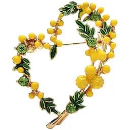 Брошь Сердце желтое (49469314)