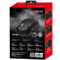 Мишка XTRIKE ME GM-518 ігрова 12800dpi 9 кнопок RGB високий профіль чорна - мініатюра 6