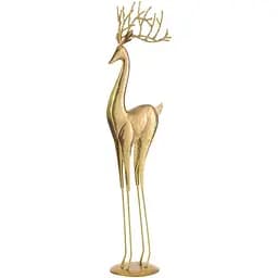 Статуэтка оленя J-line рождественская новогодняя напольная 54 см золотая (45647)