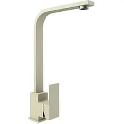 Смеситель кухонный Platinum 179 NES (3007) однорычажный поворотный из нержавеющей стали песок (000033446)