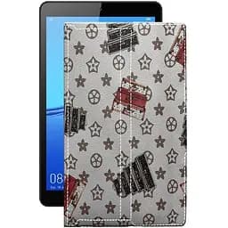 Чехол StatusCASE из экокожи для планшета Huawei MediaPad M5 Lite 8 Луи-Витон-белый