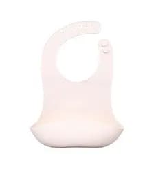 Силиконовый нагрудник слюнявчик 31х22 см, без бисфенола А, Milk White
