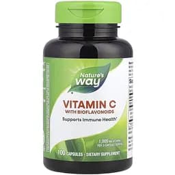 Витамин С с цитрусовыми биофлавоноидами Nature's Way tamin C with Bioflavonoids, 100 капсул для поддержки иммунной системы