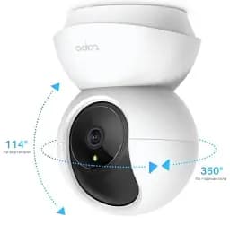 IP-камера TP-Link Tapo C200 біла 2 Мп(1920x1080/15 fps) 1/2.8"CMOS H.264 f/2.4 f=4 мм Wi-Fi (2.4 GHz) кут огляду до 360°/114° по горизонталі/вертикалі день/ніч ІЧ-підсвічування 850 нм до 9 м двосторонній аудіозв'язок microSD iOS 10+/Androi - мініатюра 2