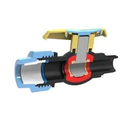 Кран кульовий SantehPlast ПЕ затиск c зовнішньою різьбою 20х1/2" PP 30412 - мініатюра 2