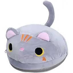 Рюкзак FG231104050P, від 3 років, 20×20×10 см плюш, блискавка, 150 г, у формі кота, сірий